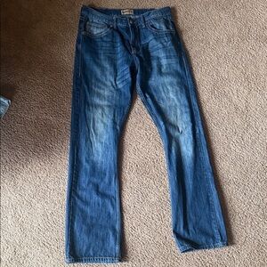 Wrangler Men's Dark Blue Bootcut Jeans